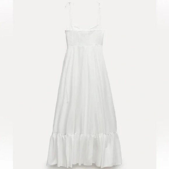 ZARA ZW COLLECTION RUFFLED POPLIN DRESS - Picture 5 of 6